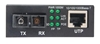 Picture of Intellinet Gigabit PoE+ Media Converter, 1000Base-T RJ45 Port to 1000Base-LX (SC) Single-Mode, 20 km (12.4 mi.), PoE+ Injector (Euro 2-pin plug)