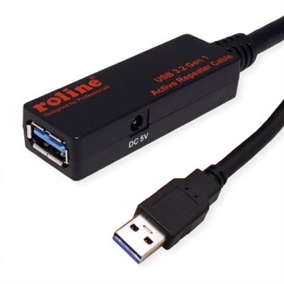 Attēls no ROLINE USB 3.2 Gen 1 Active Repeater Cable, black, 20 m