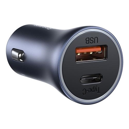 Attēls no Lādētājs Baseus Golden Contactor Pro Dual Quick Charger Car Charger USB + USB-C 40W