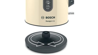Attēls no Bosch TWK4P437 electric kettle 1.7 L 2400 W Beige, Black