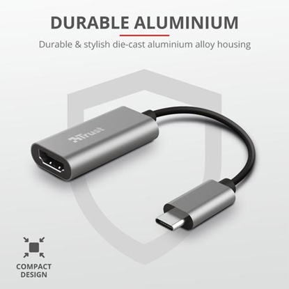 Attēls no Adapteris Trust Dalyx USB-C to HDMI Silver