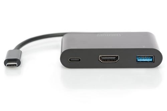 Picture of DIGITUS Adapter USB3.0/C -> HDMI Multiport 3-Port    schwarz