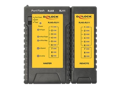 Изображение Delock Cable Tester RJ45 / RJ12 + Portfinder