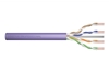 Изображение Kabel teleinformatyczny instalacyjny kat.6, U/UTP, Dca, drut, AWG 23/1, LSOH, 100m, Fioletowy
