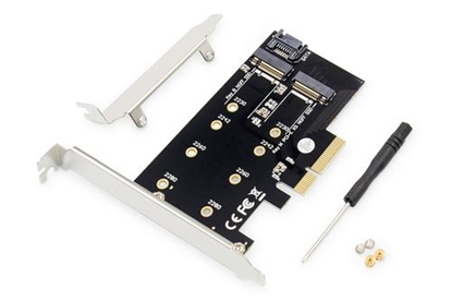 Picture of DIGITUS M.2 NGFF/NVMe SSD PCI Express 3.0 (x4) Add-On Karte