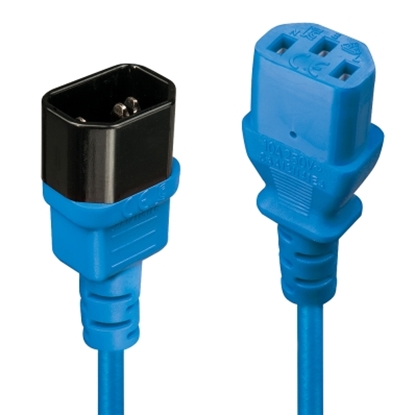 Attēls no Lindy IEC Extension Cable, Blue, 1m