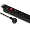 Picture of Qoltec RACK 19'' | 16A | 1U | PDU | 6xSCHUKO | 2m - 53993
