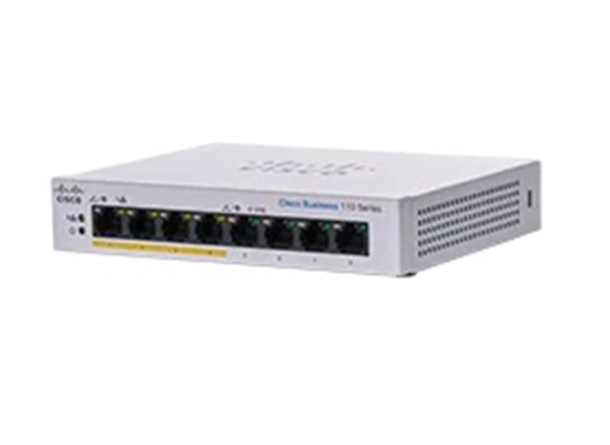Picture of Cisco CBS110-8PP-D Unmanaged L2 Gigabit Ethernet (10/100/1000) Power over Ethernet (PoE) Grey