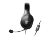 Изображение MSI IMMERSE GH20 Gaming Headset '3.5mm inline with audio splitter accessory, Black, 40mm Drivers, Unidirectional Mic, PC & Cross-Platform Compatibility'