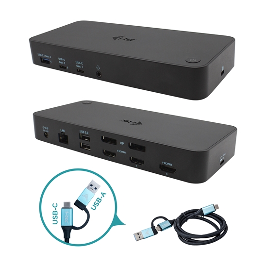 Picture of i-tec USB 3.0 / USB-C / Thunderbolt, 3x 4K Docking Station + Power Delivery 100W