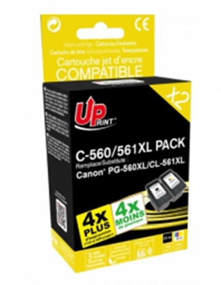 Attēls no UPrint Canon Pack 560/561XL 22 ml (Bk) + 18 ml (Cl) PG-560XL/CL-561XL
