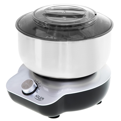 Изображение Adler 360° rotating mixer with bowl AD 4222 Mixer with bowl, 650 W, Number of speeds 6, 360° rotational base, Silver