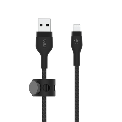 Attēls no Belkin Flex Lightning/USB-A 3m mfi cert., black CAA010bt3MBK