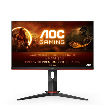 Изображение AOC 24G2SAE/BK computer monitor 60.5 cm (23.8") 1920 x 1080 pixels Full HD Black, Red