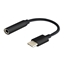 Attēls no SAVIO USB Type 3.1 C (M) – Jack 3.5mm (F) Audio adapter Black AK-35/B
