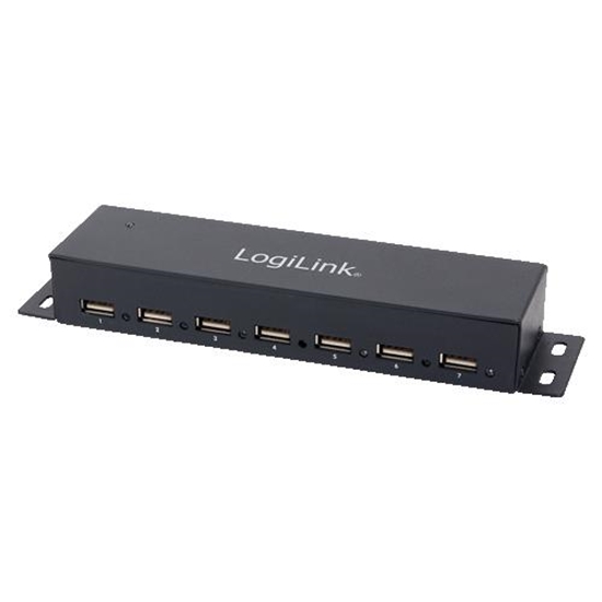Picture of Logilink USB-HUB 7-Port metall LED-Anzeige m. Netzteil
