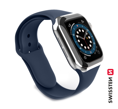 Изображение Swissten Silicone band for apple watch 38-40 mm navy