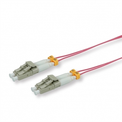 Attēls no ROLINE FO SLIM Jumper Cable 50/125µm OM4, LC/LC, OD 1.2mm, violet, 2.0 m