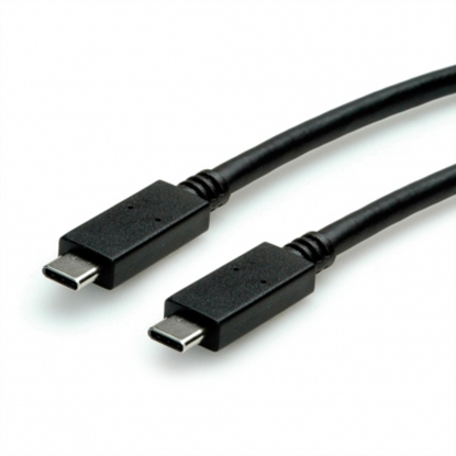 Attēls no ROLINE USB 3.1 Cable, PD (Power Delivery) 20V5A, with Emark, C-C, M/M, black, 0.