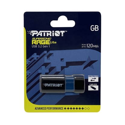 Picture of Patriot Memory Supersonic Rage Lite USB flash drive 64 GB USB Type-A 3.2 Gen 1 (3.1 Gen 1) Black, Blue
