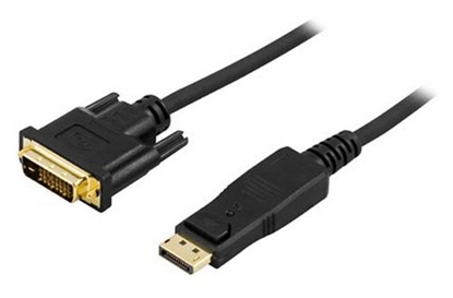 Изображение Kabel Deltaco DisplayPort - DVI-D 2m czarny (DP-2020)