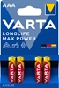 Picture of 1x4 Varta Longlife Max Power Micro AAA LR03