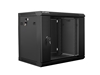 Изображение Lanberg 19'' wall-mounted installation cabinet 9U 600x450mm black (glass door)