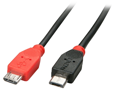 Изображение Lindy USB 2.0 Cable Micro-B/ Micro-B OTG, 0.5m