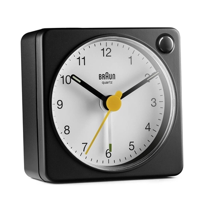 Obrazek Braun BC 02 XBW quartz alarm black / white with light switch