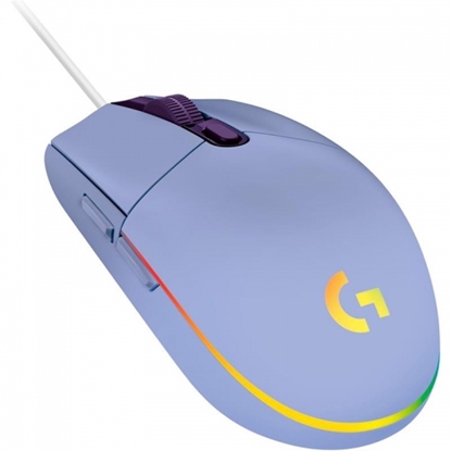 Attēls no Logitech G203 LIGHTSYNC Wired Gaming Mouse, USB Type-A, Optical, 8000 DPI, Lilac