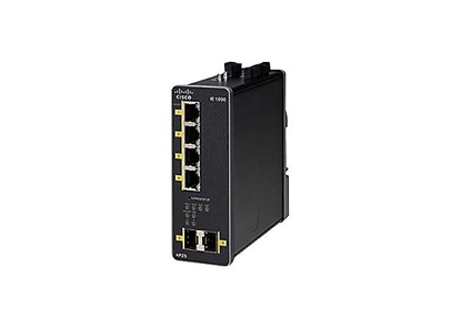 Attēls no Cisco IE 1000-4P2S-LM Managed Gigabit Ethernet (10/100/1000) Power over Ethernet (PoE) Black