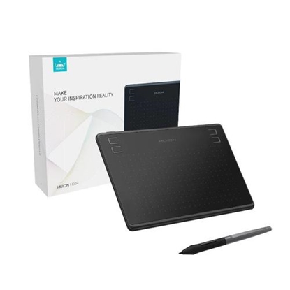 Picture of HUION HS64 graphic tablet Black 5080 lpi 160 x 102 mm USB