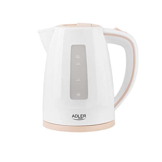Picture of Adler AD 1264 electric kettle 1.7 L 2200 W Hazelnut, White