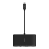 Picture of Belkin USB-C to Gigabit-Ethern. HDMI/VGA/USB-A-Adapter, black