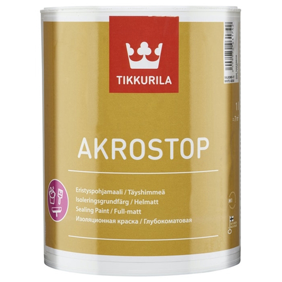 Изображение Gruntskrāsa izolācijas,AKROSTOP 1L, balta