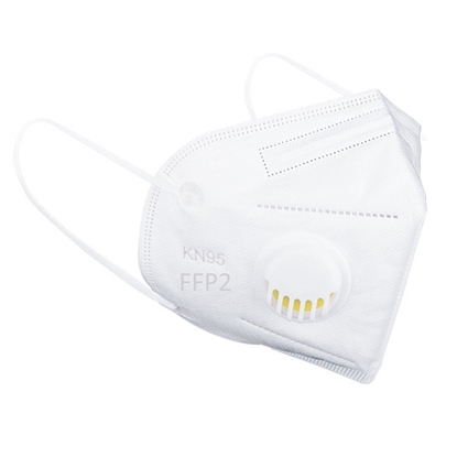 Obrazek DC FFP2 (CE0370) Sertificēta 5-slāņu Aizsargājoša Sejas maska - Respirators ar Vārstu Komforta forma (2gab) Balta