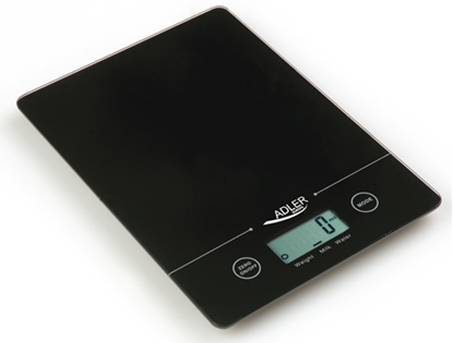Attēls no Adler Kitchen scales Adler AD 3138  Maximum weight (capacity) 5 kg, Graduation 1 g, Display type LCD, Black