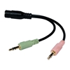 Picture of Logilink | 4-pin 3.5 mm stereo jack | 2 x 3-pin stereo female socket