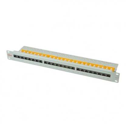 Picture of ROLINE Cat.6/Class E 19" Patch Panel, 24 Ports, UTP light grey