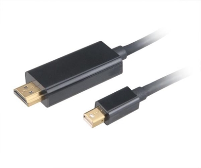 Attēls no Kabel Akasa DisplayPort Mini - HDMI 1.8m czarny (AK-CBDP19-18BK)