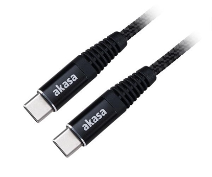 Изображение Kabel USB Akasa USB-C - USB-C 1 m Czarny (AK-CBUB54-10BK)