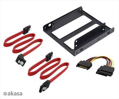 Изображение Akasa Adapter 3.5" na 2 dyski 2.5" + kable SATA (AK-HDA-11)