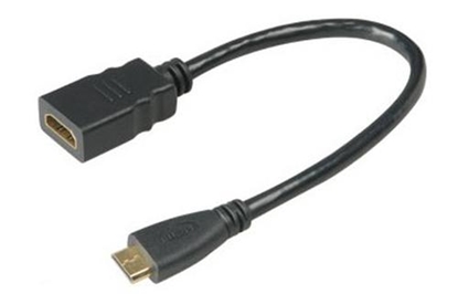 Изображение Adapter AV Akasa HDMI Mini - HDMI czarny (AK-CBHD10-25BK)