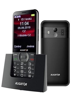Attēls no Aligator A900 8.13 cm (3.2") 115 g Black Senior phone