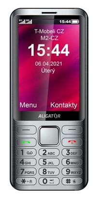 Attēls no Aligator D950 8.89 cm (3.5") Silver Senior phone