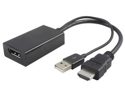 Изображение Adapter AV PremiumCord HDMI - DisplayPort + USB-A czarny