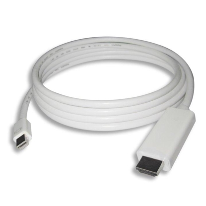 Изображение Kabel PremiumCord DisplayPort Mini - HDMI 2m biały (kportadmk04-02)