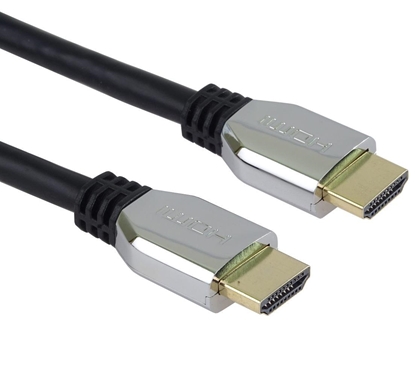 Picture of Kabel PremiumCord PREMIUMCORD Kabel HDMI 2.1 High Speed + Ethernet kabel (Zinc Alloy krytky, zlacené konektory) 2m