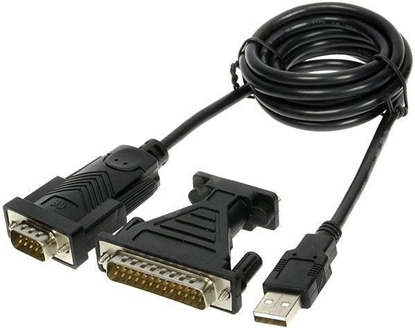 Изображение Kabel USB PremiumCord USB-A - RS-232 Czarny (ku2-232)