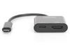 Picture of DIGITUS Adapter USB3.0/C -> HDMI + USB/C   4K        schwarz